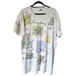 Y2K Vintage Relevant Products Coffee Oversized T-Shirt Made in USA Top 2000s